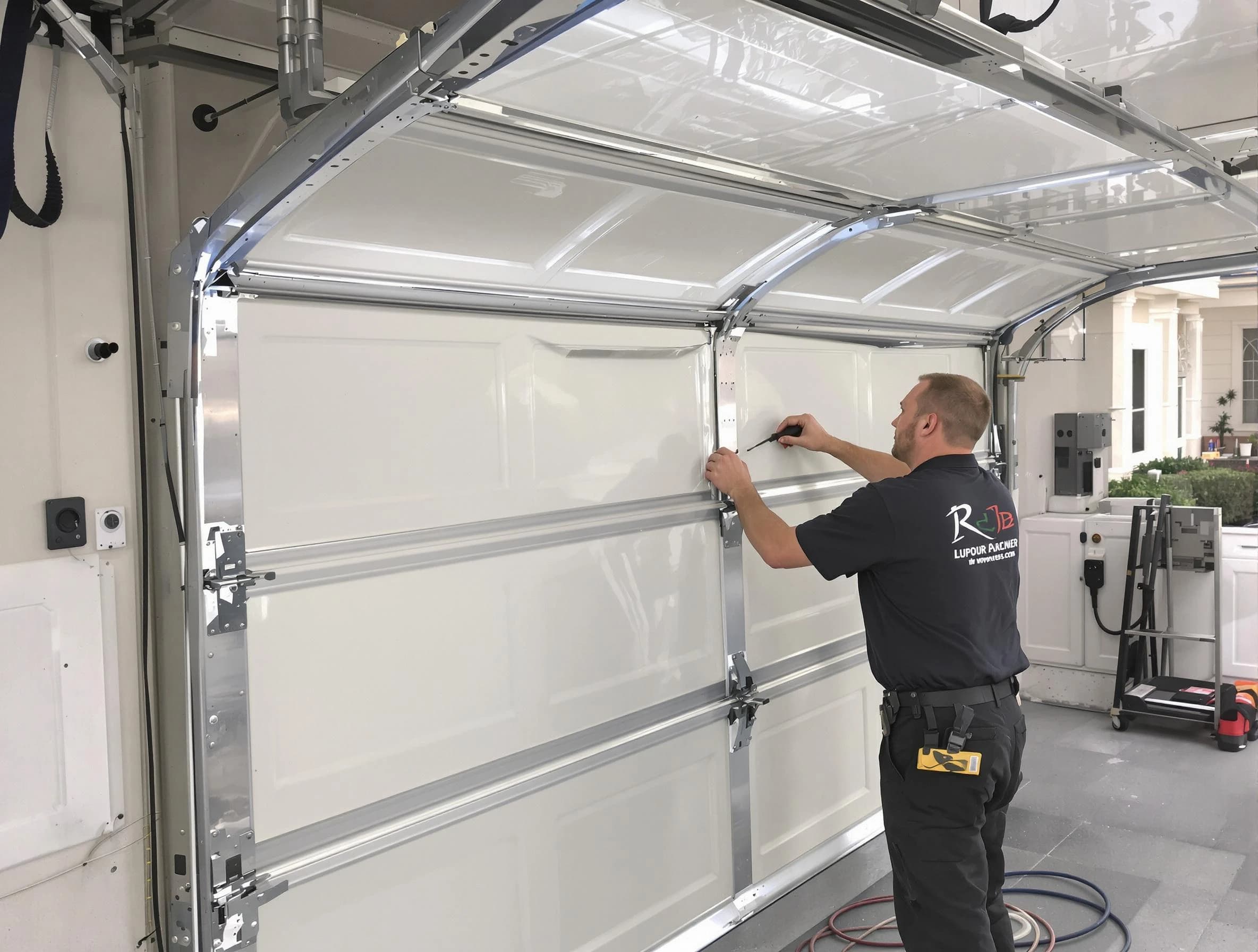 Hendersonville Garage Door Repair professional performing panel repair in Hendersonville