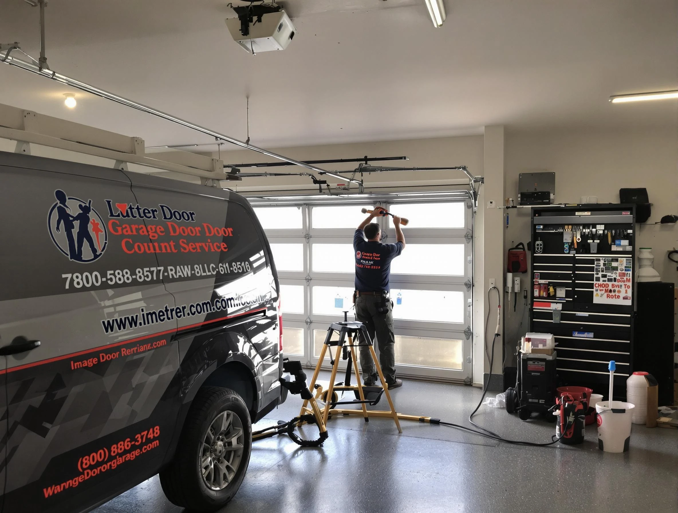 Hendersonville Garage Door Repair rapid response team performing same-day repair in Hendersonville